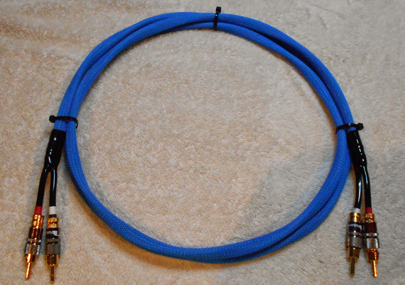 Canare 4S11 HI-FI Speaker Cable Pair 25 Ft TechFlex Braided 2 to 2 Banana