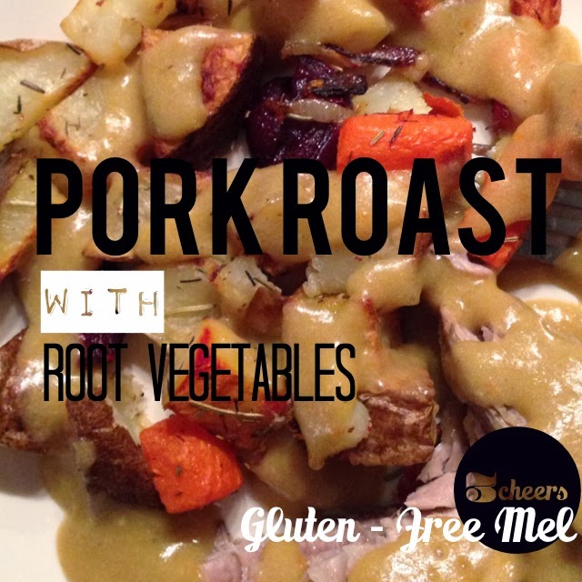 glutenfree mel Pork Roast [Pulled Pork] with Root Vegetables