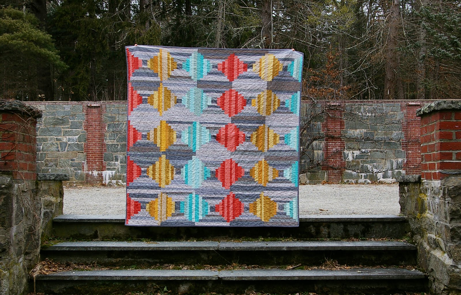 Courthouse Steps Quilt Complete! During Quiet Time