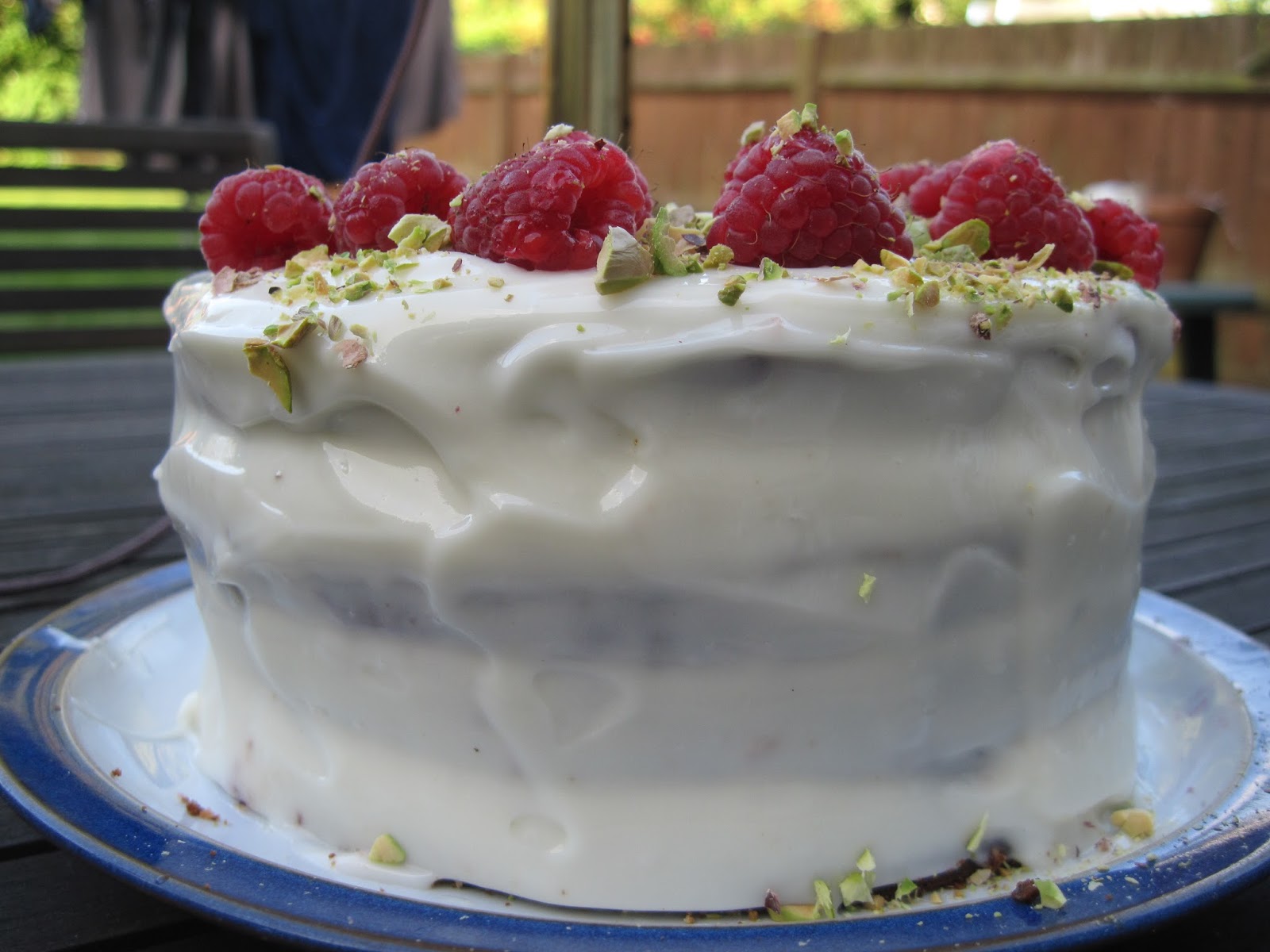 The Sugar Lump Raspberry & Pistachio Cake with Mascarpone frosting