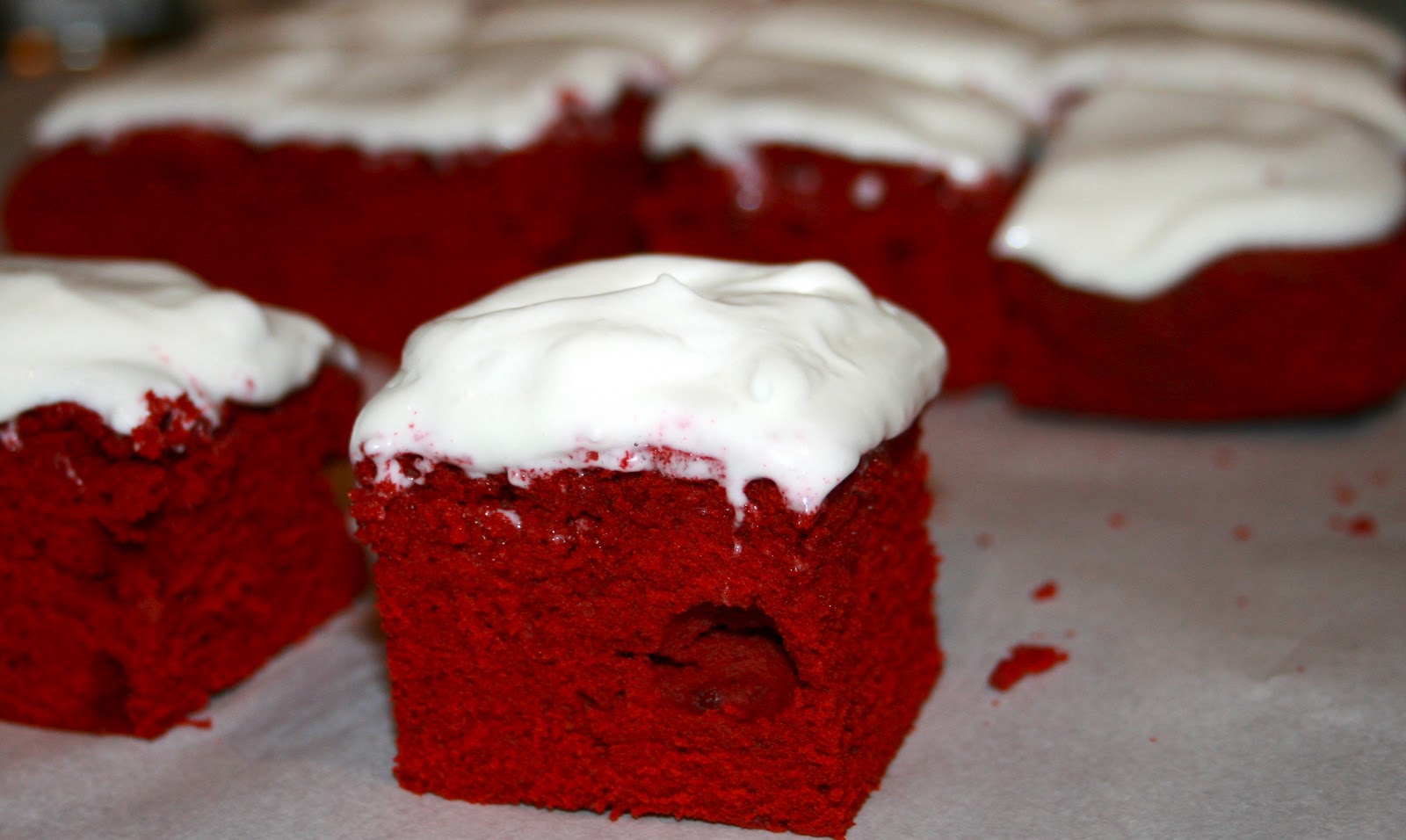 sugar & spice Red Velvet Brownies with Whipped Cream Cheese Frosting
