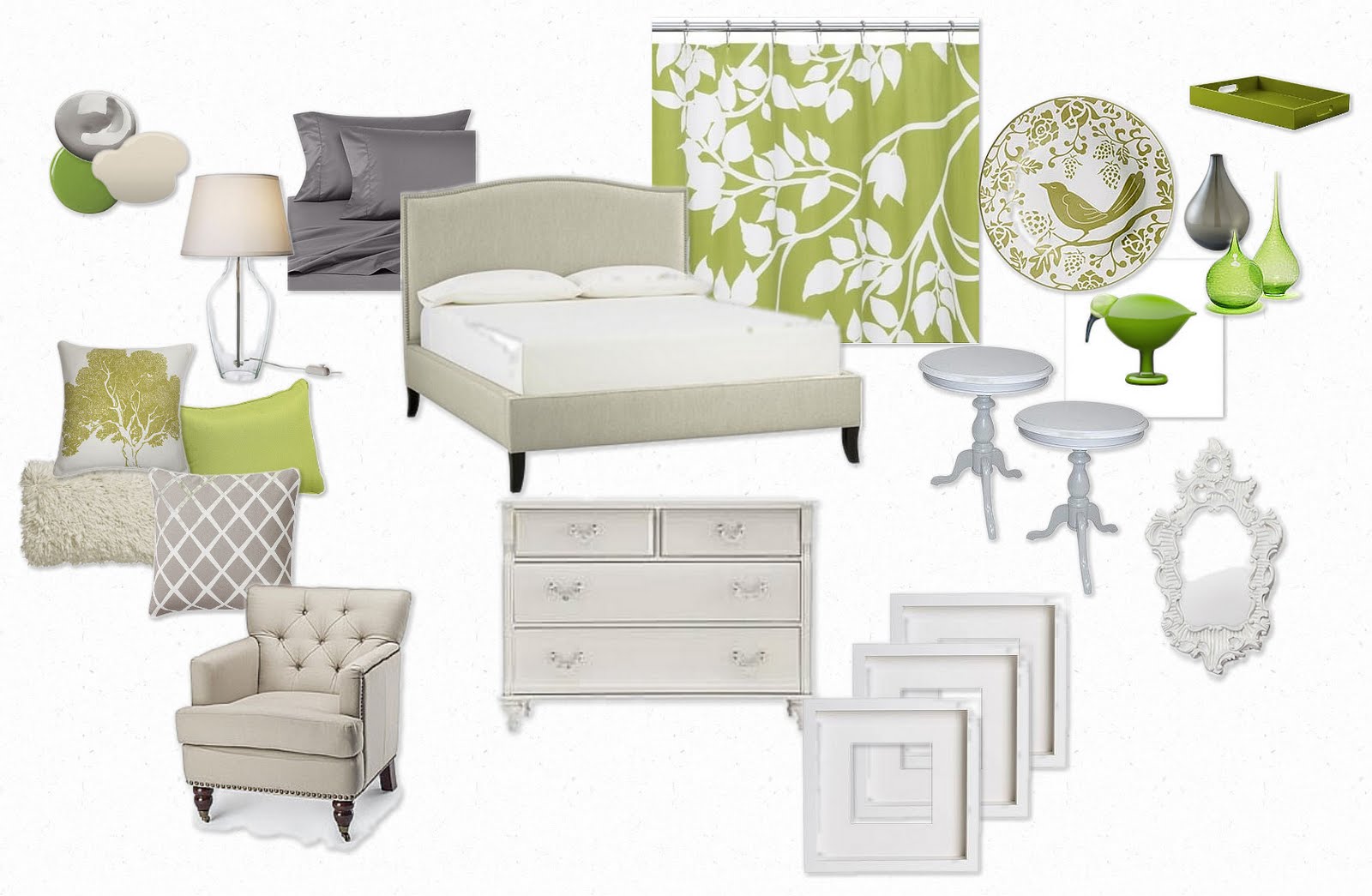 Green And Grey Bedrooms