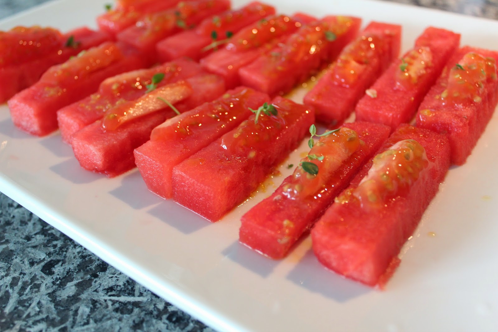 Tomato-Watermelon Skewers // Runaway Apricot