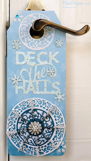 DipsDesigns: Deck the Halls Christmas Door Hanger!