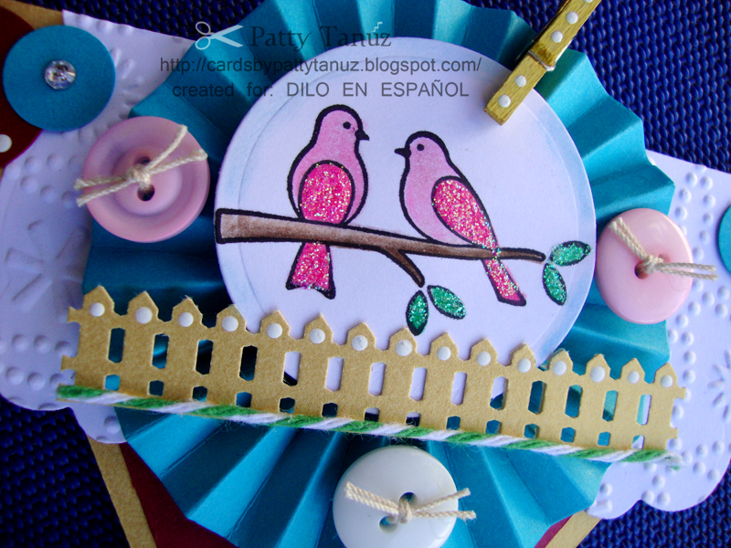 Cards by Patty Tanúz DT DILO EN ESPAÑOL RETO USAR GLITTER!!! Me dijo