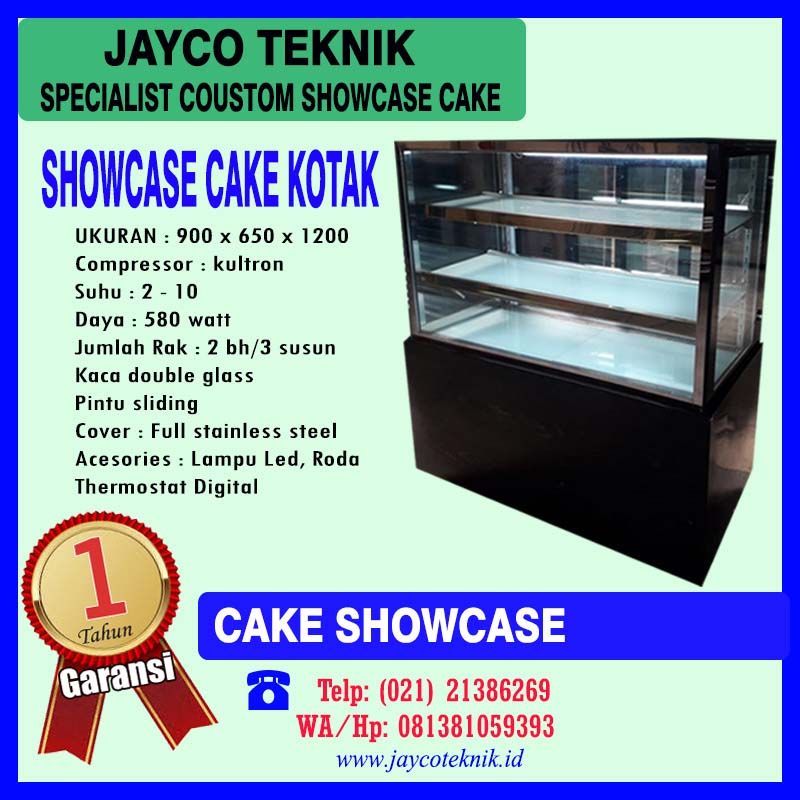 Jual showcase cake kotak