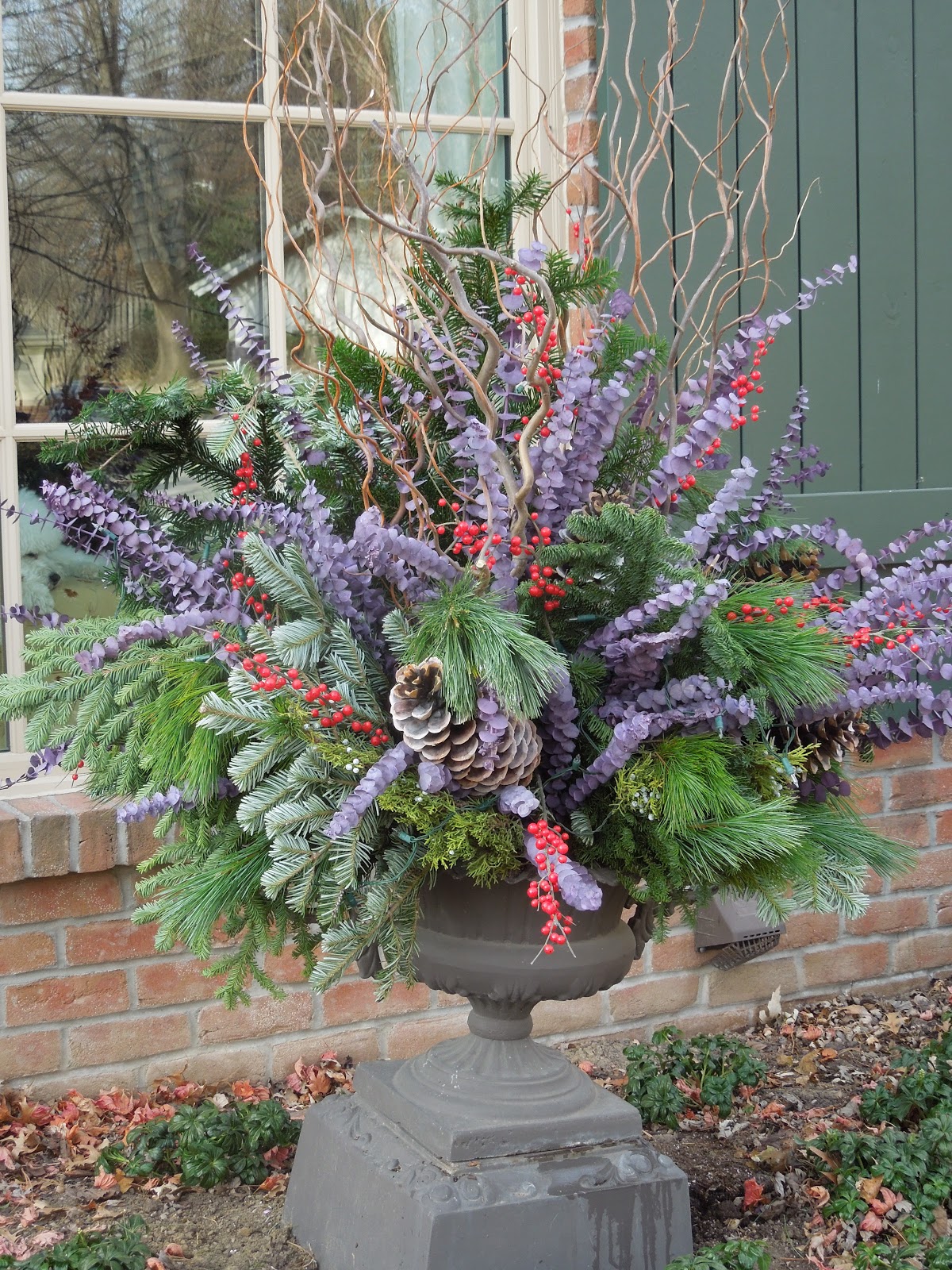 Christmas Planter With Lavender Eucalyptus. (With images
