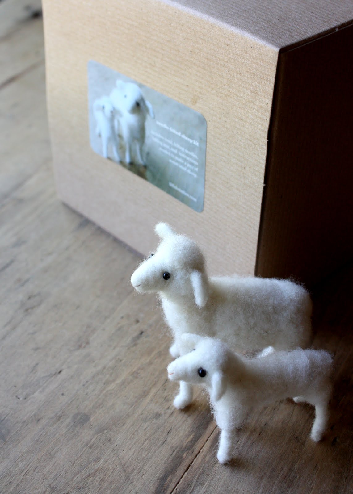 lil fish studios needlefelted sheep kit in the shop!