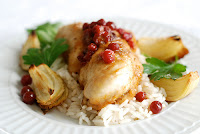 Chicken With Cranberries and Orange Sauce