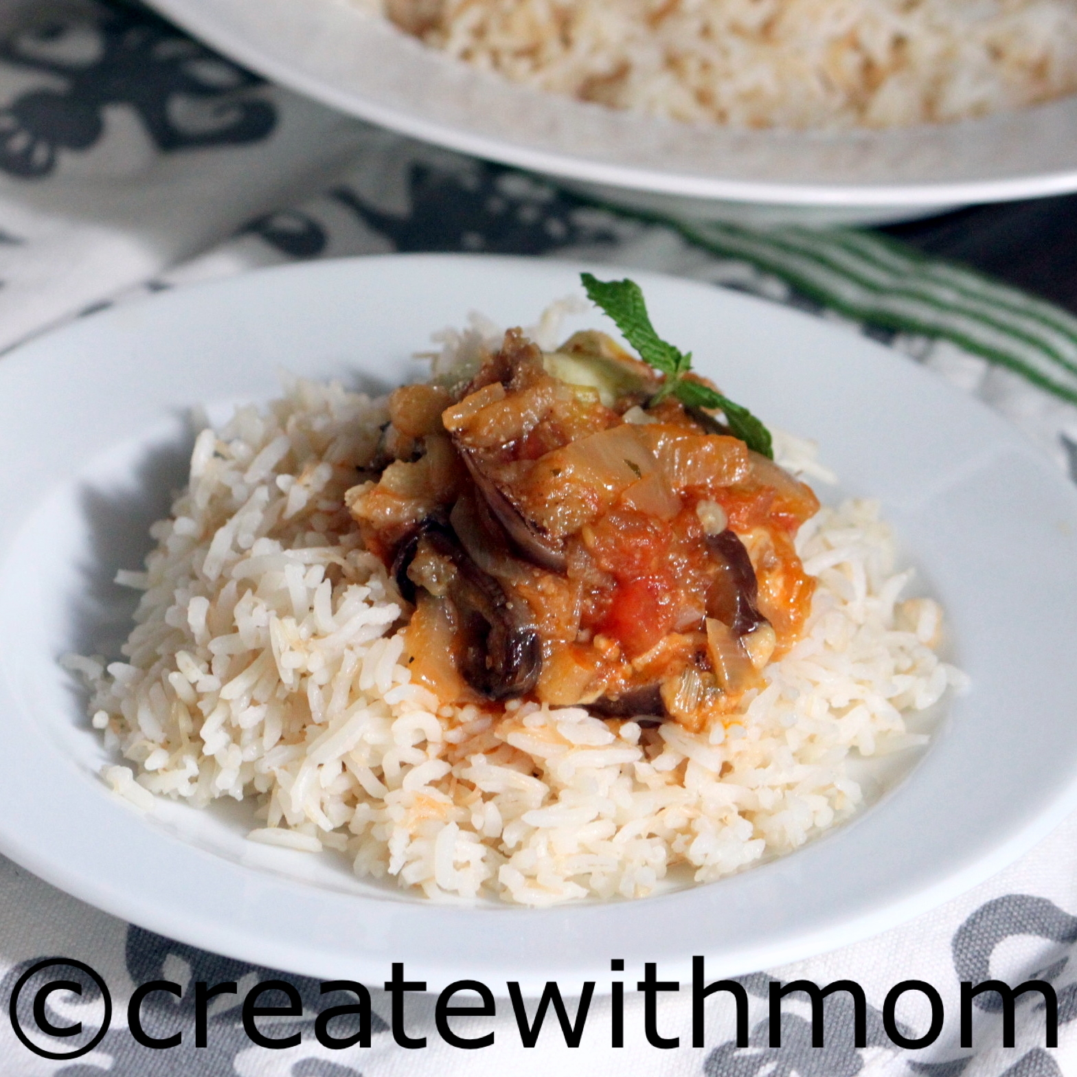 Create With Mom Eggplant in the garden and casserole