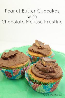 Peanut Butter Cupcakes with Chocolate Mousse Frosting