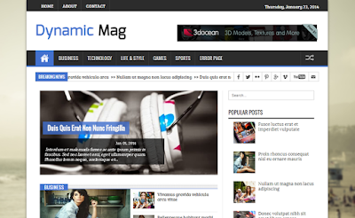 Dynamic Mag - SEO Responsive Blogger Template