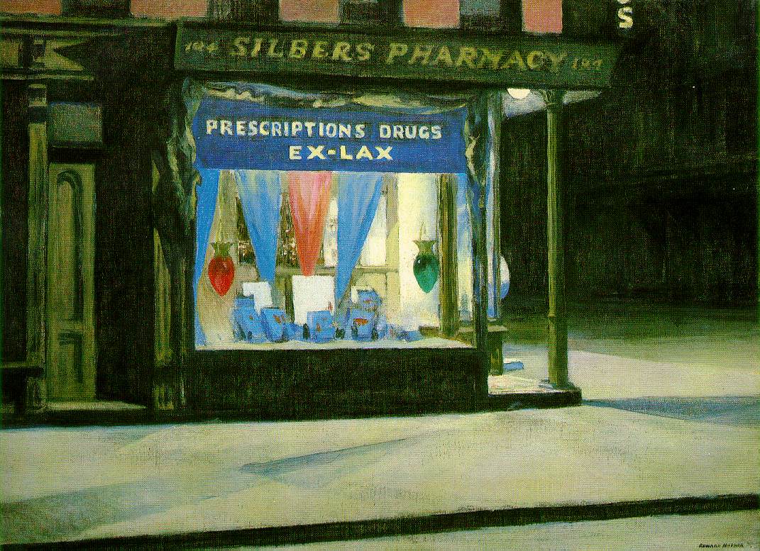 ????????? - Page 6 Edward+Hopper+-+Drug+Store+(1927)