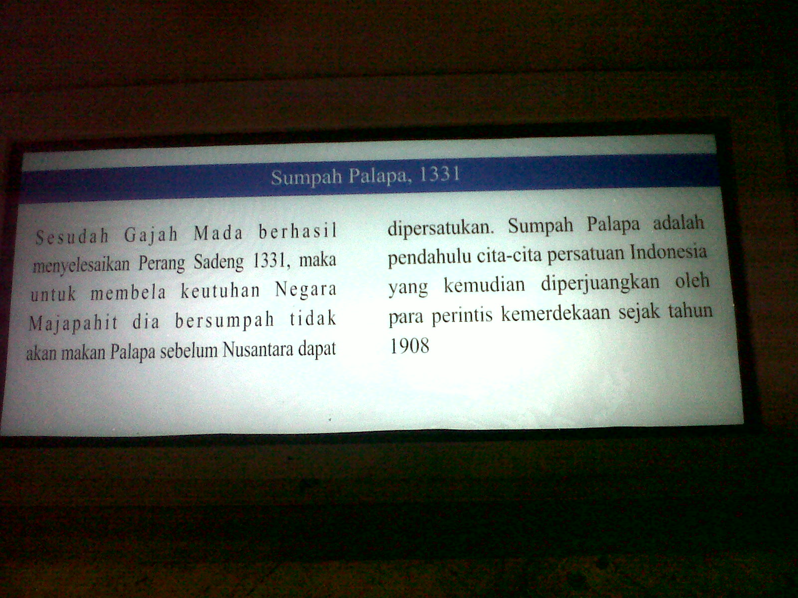 Isi Sumpah Palapa Yang Diucapkan Patih Gajah Mada Belajar