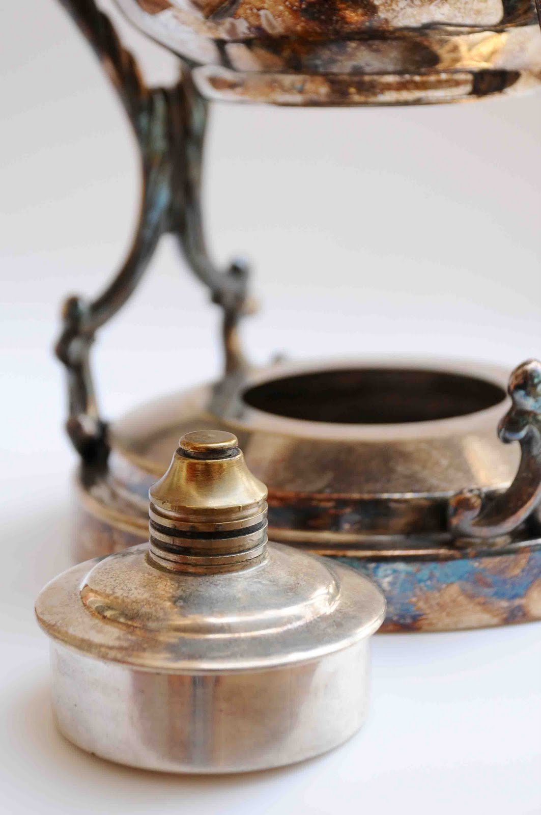 Old Vintage Gallery Vintage SilveronCopper Teapot & Stand Crown