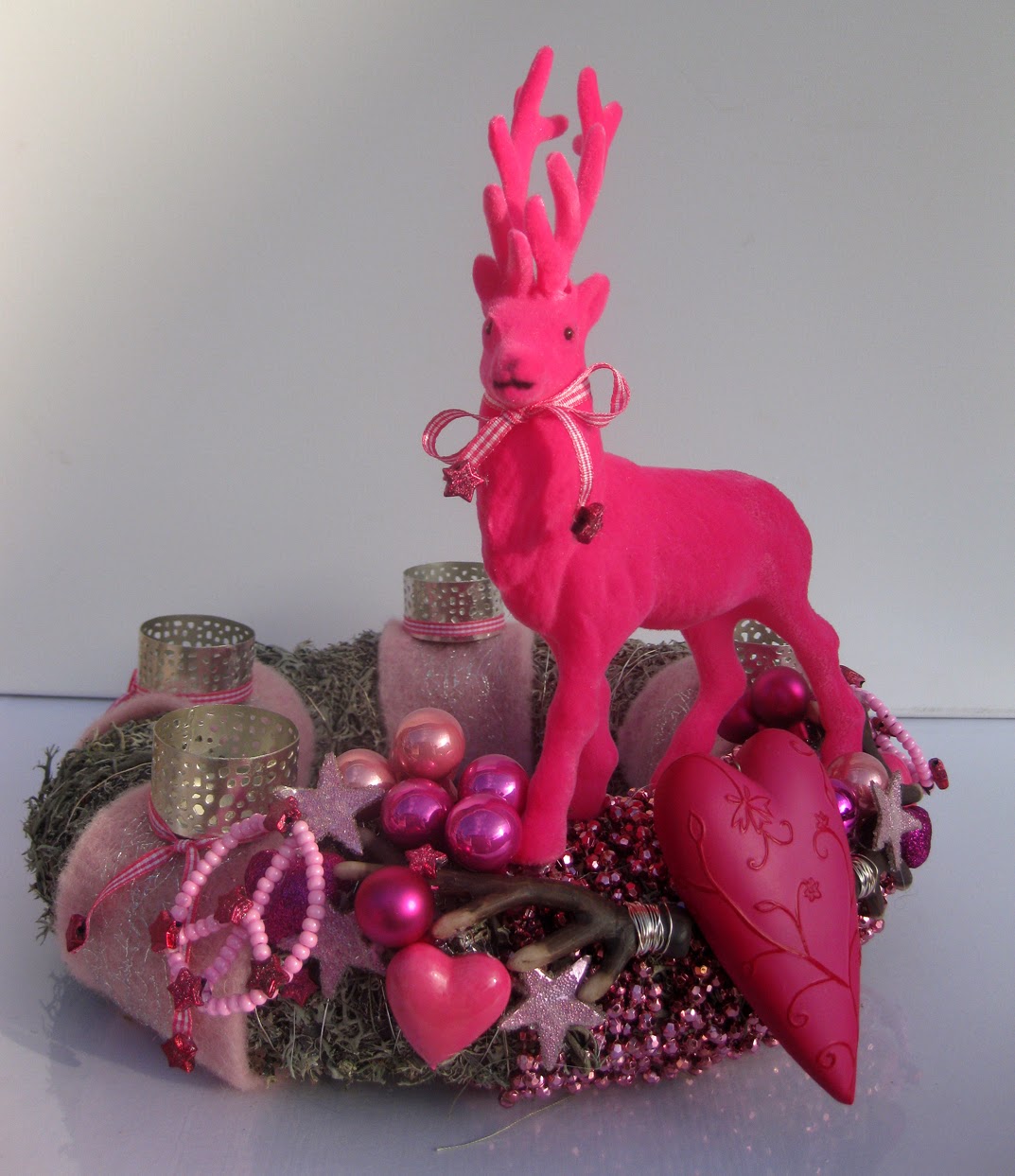 adventskranz pink kunterbuntes pinker gehts nicht adventskranz adventskranz pink kunterbuntes pinker gehts nicht adventskranz