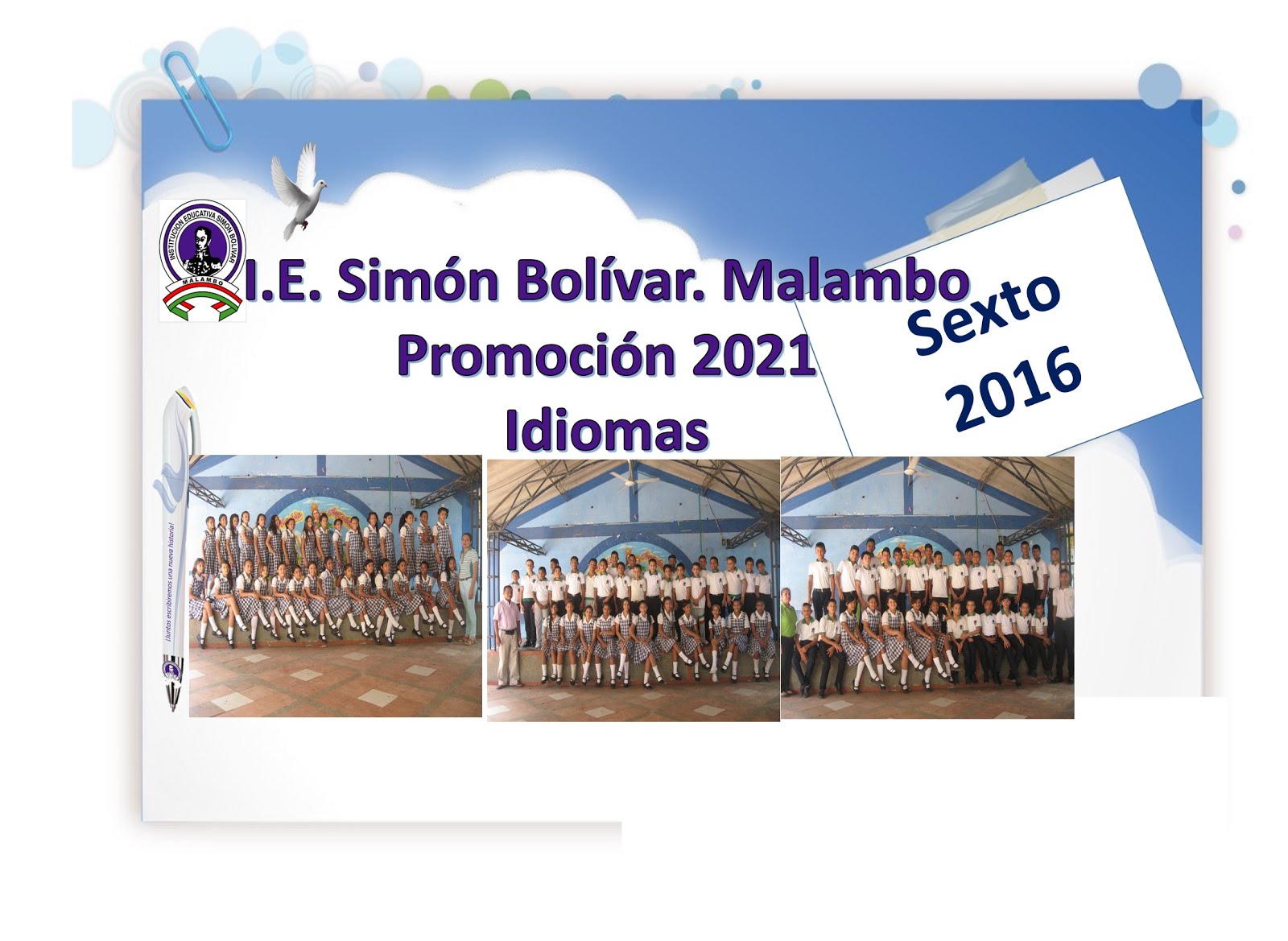 I.E.SIMÓN BOLÍVAR SEXTO IDIOMAS