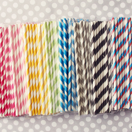 Paper Striped Straws