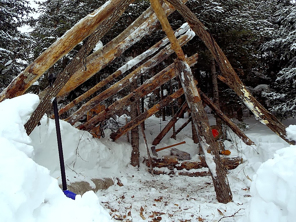 Winter Shelter Build Part I Bushcraft USA Forums