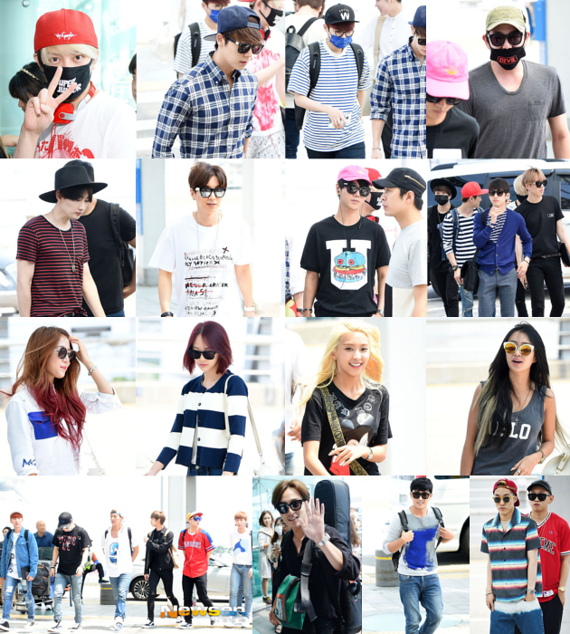 Foto Para Artis K-Pop ke Los Angeles untuk KCON 2015