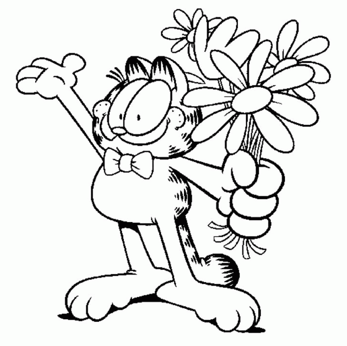 Garfield Summer Coloring Pages To Printable