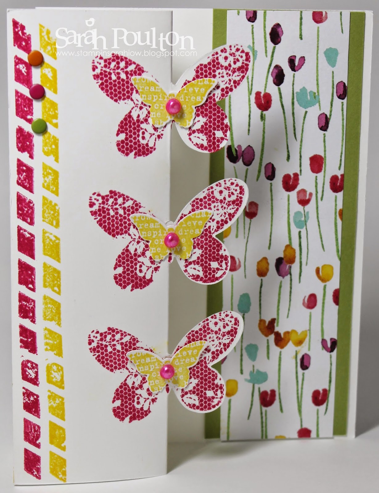 Stampin' Sarah! Butterfly Basics meets Painted Blooms from Stampin' Up
