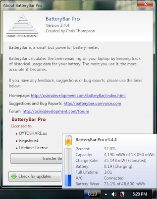 batterybar pro with floating toolbar