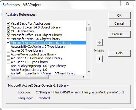 Microsoft activex data objects download