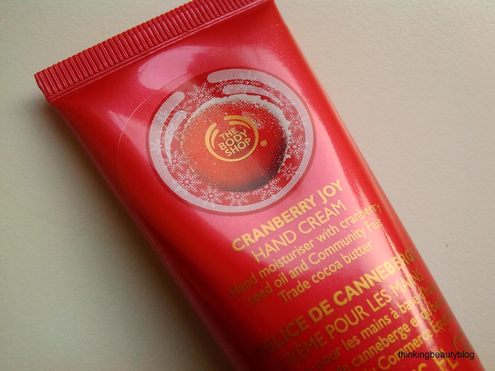 Thinkingbeautyblog The Body Shop Cranberry Joy Hand Cream