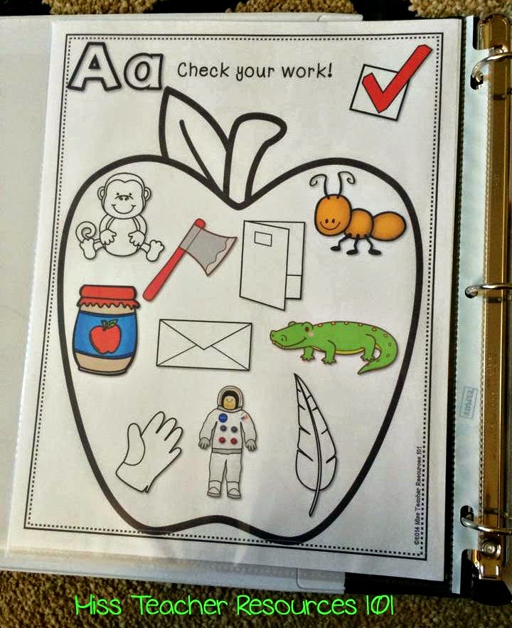 Beginning Sounds, Beginning of Kindergarten, and a Freebie!! - Miss