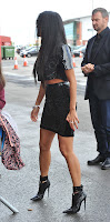 Nicole Scherzinger hot in a short black skirt