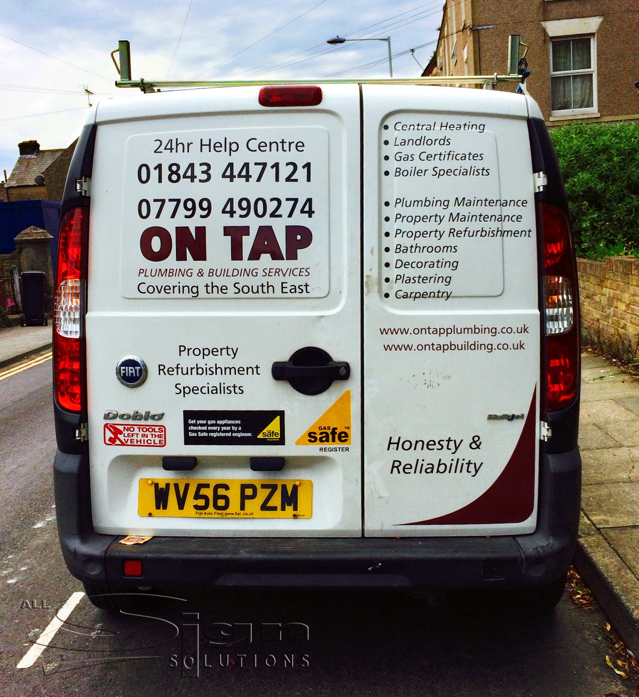 On Tap Plumbing & Building Services Vehicle Livery Fleet All Sign