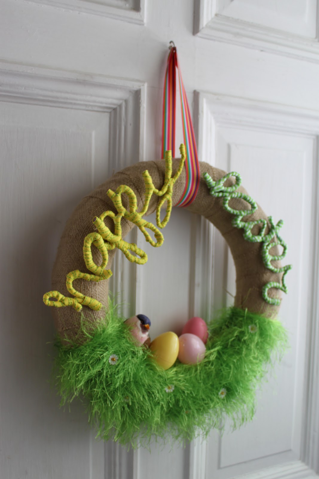 Let's Make an Easter Wreath Bare Feet on the Dashboard