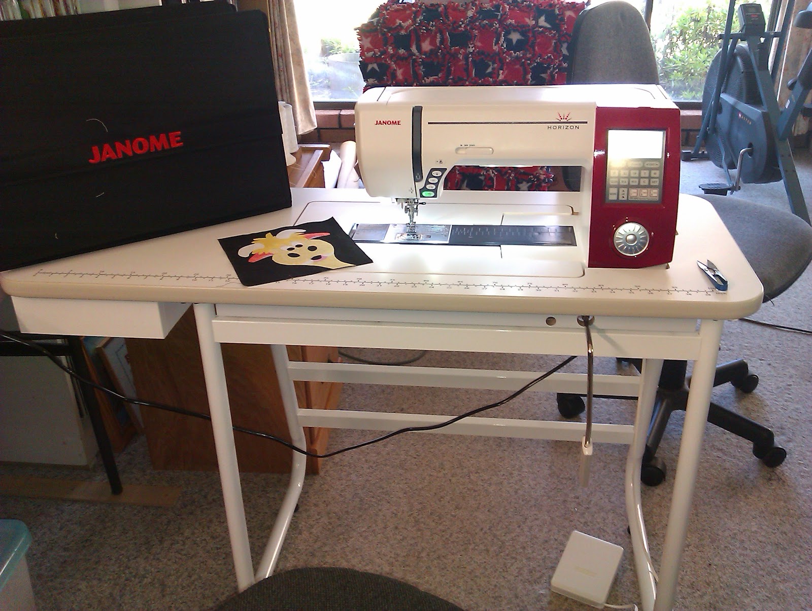 annequiltingforfun: My Janome table has arrived.
