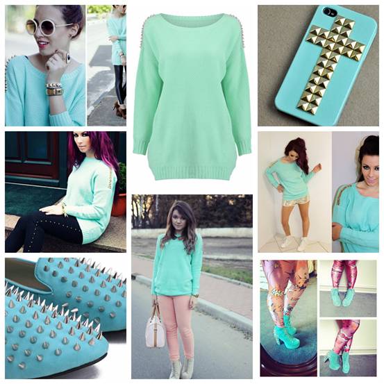 romwe seafoam items, romwe mint items, street style