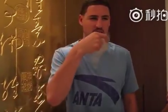 Klay Thompson threw up  exotic Food in China