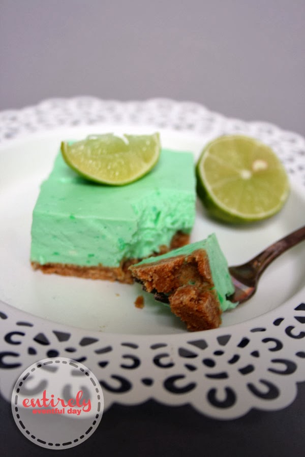 Lime Cheesecake Bars. This recipe is so EASY! #lime #recipe www.entirelyeventfulday.com