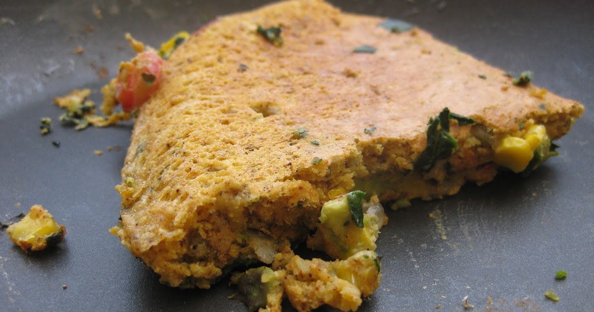 Vegan Mommy Chef Veggieful ChickpeaBlack Bean "Omelette"