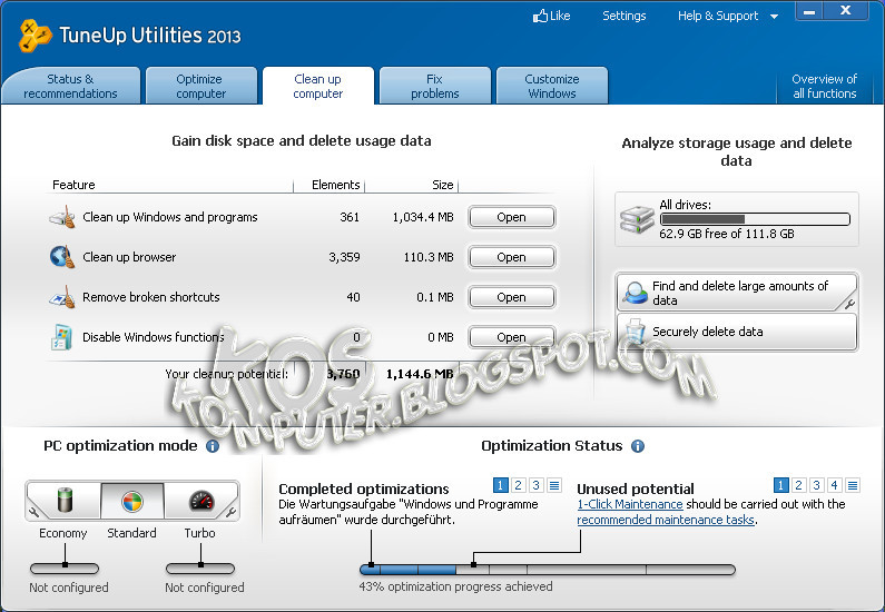 Tuneup Utilities 2013 Crack Only