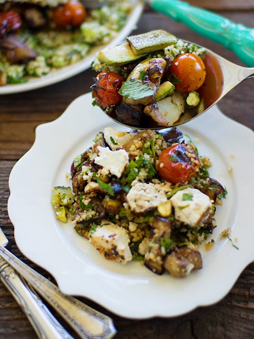 Grilled Vegetable Salad with Feta and Tabbouleh Kitchen Assassin