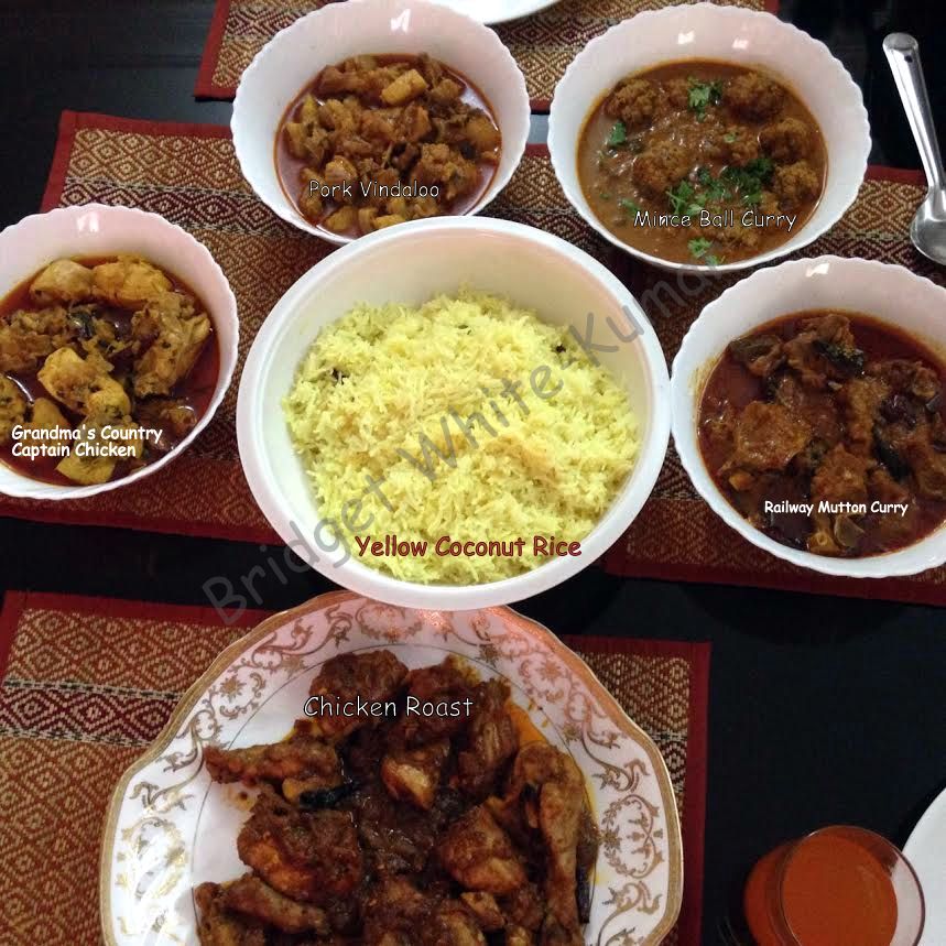 Old Colonial Anglo-Indian Dishes - Railway Mutton Curry, Grandma's Country Captain Chicken, Yellow