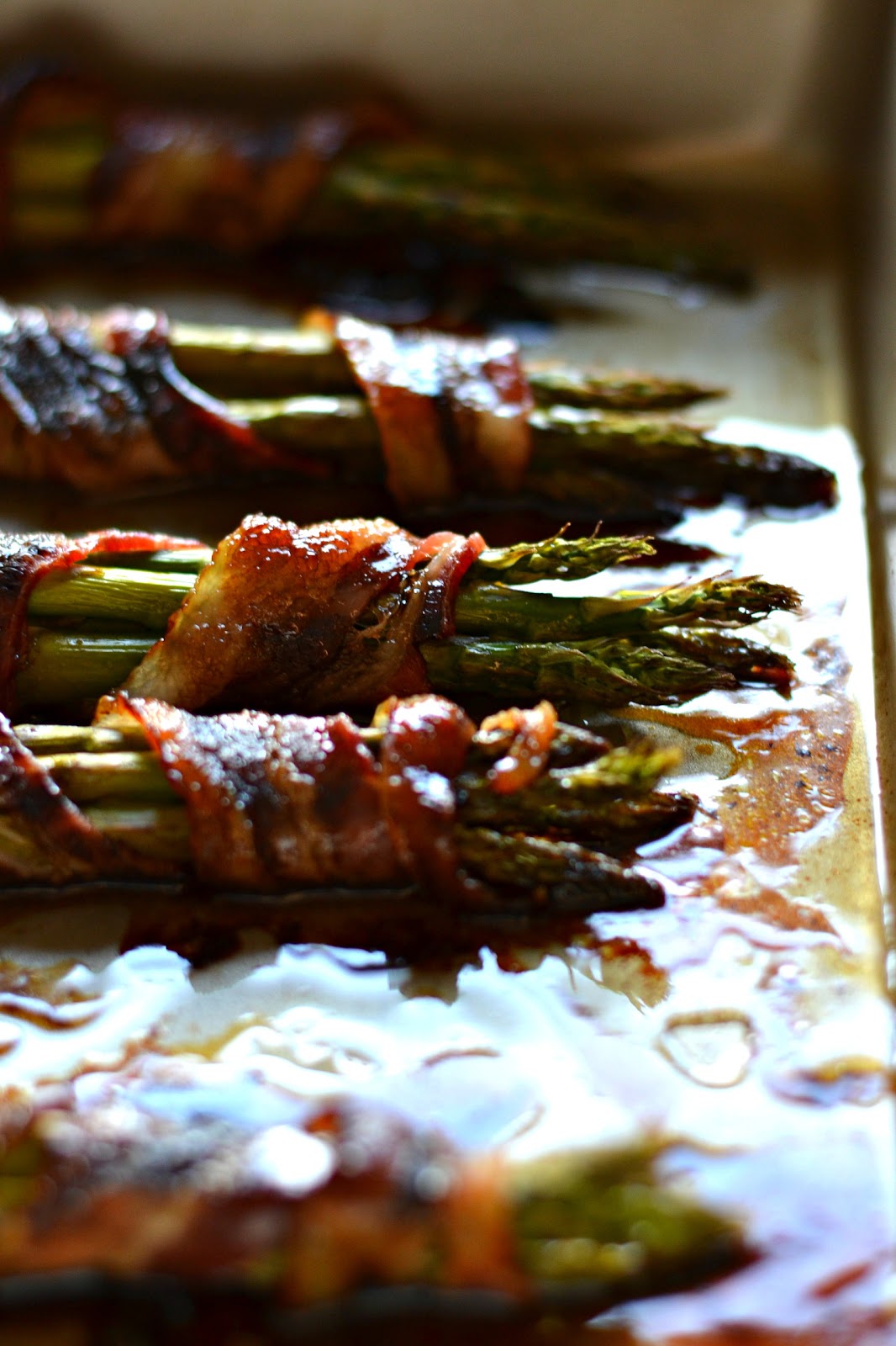 Bacon Wrapped Asparagus with Balsamic Glaze - Baked New England