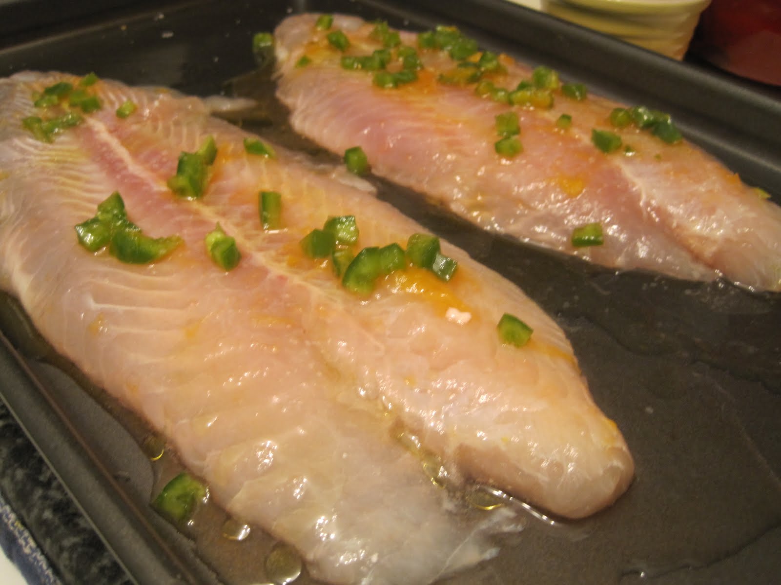 Corcoran Street Kitchen: Tequila Sunrise Broiled Fish