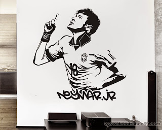 Sticker mural décoratif portrait de neymar junior da silva - Decofrance59.com