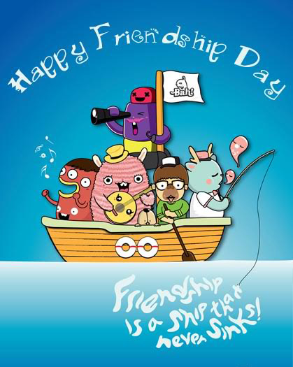 Happy Friendship Day Funny Cartoon Greeting Card | Share Pics Hub