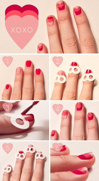 manicure tutorials cute valentine's