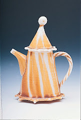 Fabrega - Orange Striped Teapot