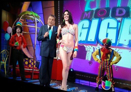 Joely Bernat en Sábado Gigante, modelo