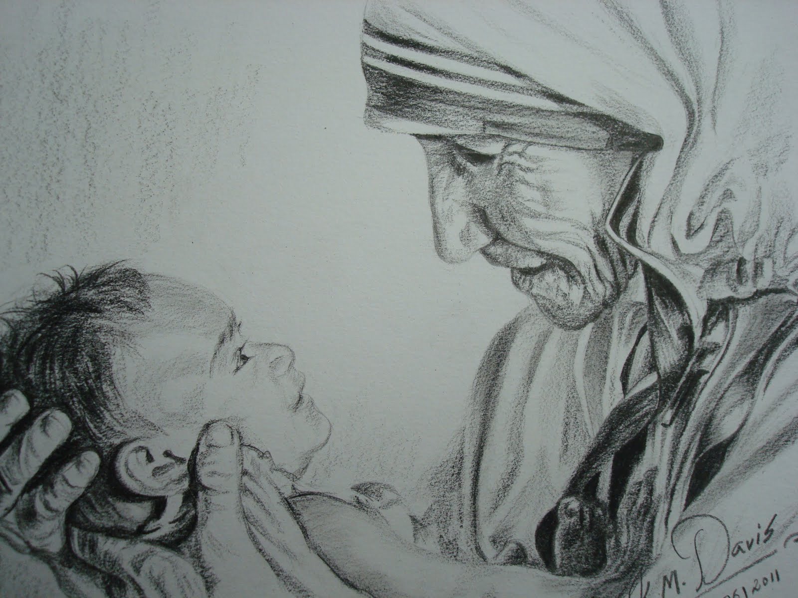 Davis - Drawing and Paintings: Mother Teresa