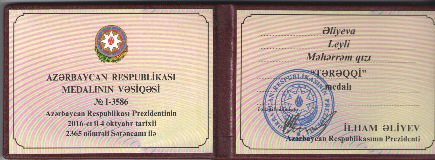 "Tərəqqi " medalı